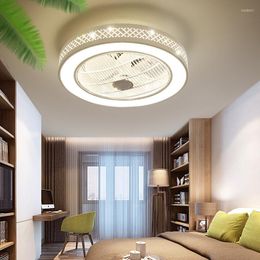 Ceiling Fan Lamp With Dimming Remote Controller Is Used For Decorative Lighting Of Living Room And Bedroom. L