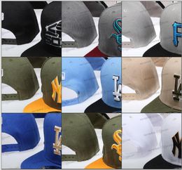 2023 Men's All Teams Sport Snapback Caps Flat Mix Colors Vintage Baseball Adjustable Hats with Gray Color under Brim One Size Ed Letter Hat 90 Styles Vip15-3