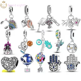 For pandora charms sterling silver beads Bracelet Colour Ladybug Infinity Beads CZ Little Girl Boy Travel charm
