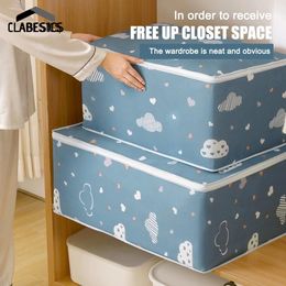 Storage Boxes Bins Nonwoven Foldable Box organizer Portable Clothes Organizer Tidy Suitcase Home Quilt Container Bag 230613