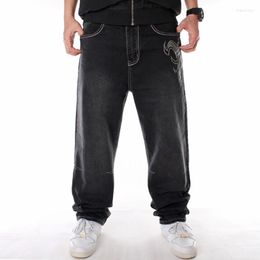 Men's Jeans Man Loose Baggy Hiphop Skateboard Denim Pants Street Dance Hip Hop Rap Male Black Fashion Casual Trouses