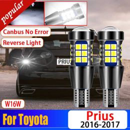 New 2Pcs Car 921 Super Bright Canbus No Error LED Reverse Lights Lamp W16W T15 912 Backup Bulbs White 12V For Toyota Prius 2016 2017