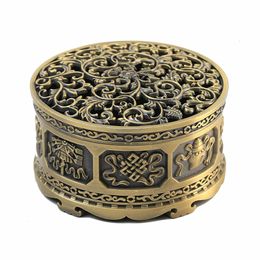 Other Home Garden Antique Copper Sandalwood Incense Indoor Offering Auspicious Box Tibetan 230613