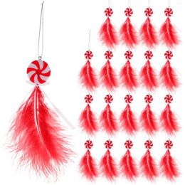 Decorative Flowers 20pcs Widely-used Hanging Plume Decoration Christmas Tree Pendant Outdoor Garden Decor