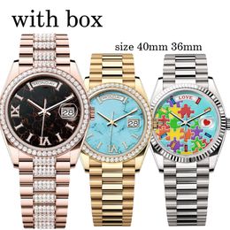 Herren Womens Watch 2023 Neue Puzzle -Designer Uhren Diamond Luxury Watch 40 mm 36 mm Automatische Uhren hochwertige 904L Fashion Watch Bewegung Uhren