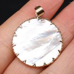 Pendant Necklaces Natural Shell Round Lace For Jewellery Making Charms DIY Women Necklace Earrings Bracelet Anklet Accessory