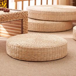 Pillow Rustic Floor Straw Pouf Seat Meditation Ottoman Home Decor Buckwheat