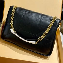 Outdoor Shoulder Bag Fashion Women's Handbag Chain Handle Metal Logo Design Leather Tote Bag