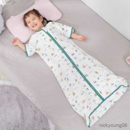 Sleeping Bags 0-12 Cotton Babi infant Detachable Sleeve Boys Sleep Girls Baby Kids Children's Envelope R230614