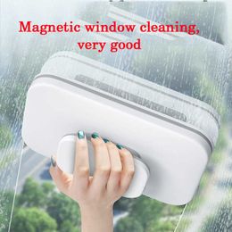 Magnetic Window Cleaners Multifunctional doublesided window cleaner household powerful magnetic cleaning brush tool glass scraper 230613