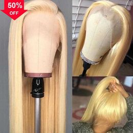 Human Hair150% Capless Wigs 613 Blond Lace Front Wig Human Density 26 Inch Blonde Brazilian Hair Remy Straight for Black Women Baby Virgin