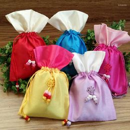 Jewellery Pouches 10pcs Silk Gift Bag 10x15cm(4"x6") Birthday Party Wedding Favour Holder Neckalce Bracelet Bangle Packaging Pouch