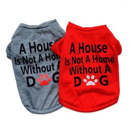 Dog Apparel Fashion Pet Supply Clothe Puppy Cotton Tshirt Cat Clothes T Shirt 2 Colours 4 Sizes Drop Delivery Home Garden Supplies Dhbt4