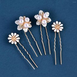 Hair Clips Floralbride Alloy Crystal Rhinestones Pearls Bridal Pin Set Wedding Sticker Clip Women Girls Comb Accessories