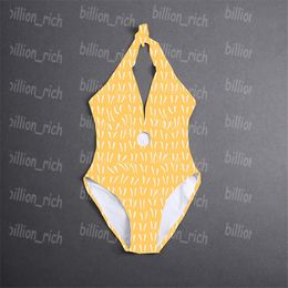 Designer Deep Neck Women Swimwear Luxury Sexy Halter One Piece Swimsuit Sexy Beach Charm Bathing Suits