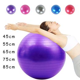 Yoga Balls PVC Fitness Balls Yoga Ball Thickened Explosion-proof Exercise Home Gym Pilates Equipment Balance Ball 45cm/55cm/65cm/75cm/85cm 230613