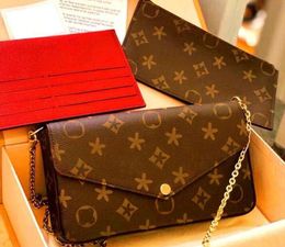 Top 3pcs set Women Shoulder Bag Classic Luxury designer handbag Genuine Leather Clutch Tote Messenger Purse Crossbody Bag