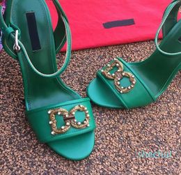 women's summer high heel open toe sandals leather production pearl decoration