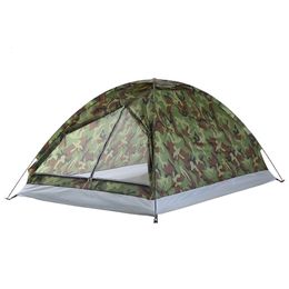 Tents and Shelters TOMSHOO Camping Tent for 12 Person Single Layer Outdoor Portable Camouflage Tent Waterproof Windproof UV Sunshade Canopy 230613