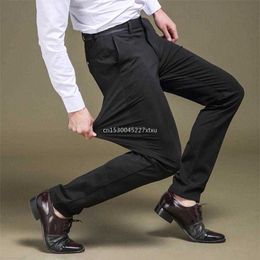 Men's Pants High Stretch Men's Classic Pants Spring Summer Casual Pants High Waist Trousers Business Casual Pants Dropshipping