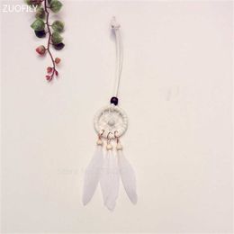 Garden Decorations Mini Colourful Feather Mirror Handmade Craft Interior Bedroom Home Wall Hanging Decoration Accessories