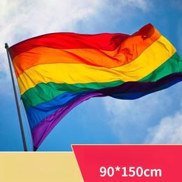 Banner Flags 90*150cm 3*5ft Gay Flag Rainbow Flags Pride Bisexual Lesbian Pansexual Accessories Polyester LGBT Banner Decoration Q193