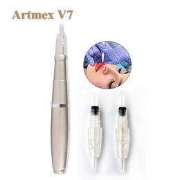 Tattoo Machine Artmex V7 Permanent Makeup Pigment Browlip SPMU Needle Cartridges for 1 3 5 7 9 12 24 36 42 Pins Nano 230614