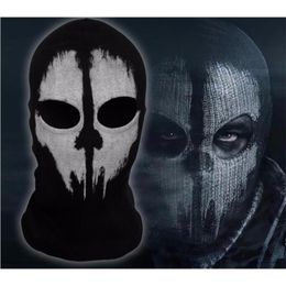 SzBlaZe Brand COD Ghosts Print Cotton Stocking Balaclava Mask Skullies Beanies For Halloween War Game Cosplay CS player Headgear Y312f