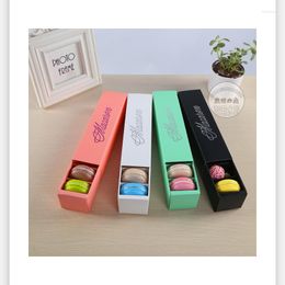 Gift Wrap Dessert Macaron Box 6 Cavities Colourful Macarons Pastry Packaging Boxes 100 Pcs