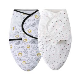 Sleeping Bags born Swaddle Wrap Cotton Baby Receiving Blanket Bedding Cartoon Cute Infant Bag for 06 Months 230613