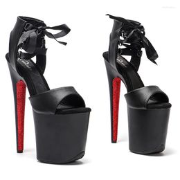 Leecabe Matte Upper High Heel sandals 777 - 20cm/8in, Steel Tube, Sexy Platform, Perfect for Parties, Clubs, and Dancing - 1KJ