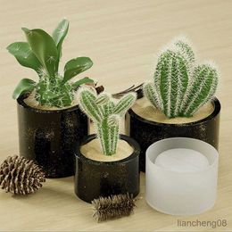 Planters Pots Round Planter Mould Multi-size Handmade Flower Pot Pen Container Candle R230614