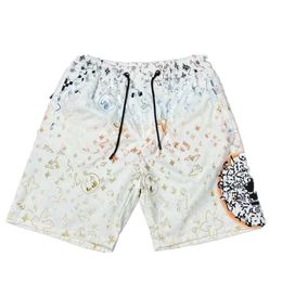 Designer Mens Shorts Designer Zoo Animal Print Letter Shorts Side Stripe Shorts Loose Watercolor Gradient Men Beach Pants Shorts Gym Pants Sweatpants Summer