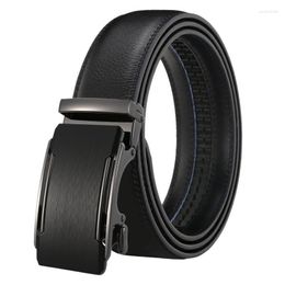 Belts LannyQveen Brand Fashion Cow Leather Belt For Men Men's Automatic Alloy Buckle Business Quality Wholesale