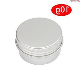 100 x 10G Aluminum Jar Tin Pots 10cc Metal Cosmetic Packaging Container 1/3oz professional cosmetics containerhigh quantty Xvtob