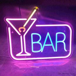 LED Neon Sign Cocktails Bar Neon Signs for Decor Man Bar Home LED Neon Light Signs for Bedroom Office Hotel Pub Cafe Recreation Room R230614