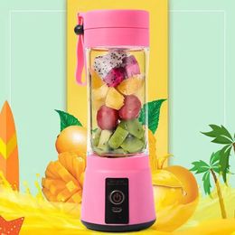 1pc Portable Blender, Mini 6 Knife Juicer Smoothie, Personal USB Blender For Shakes And Smoothies, Blender Bottles Travel 380ML/13.4OZ