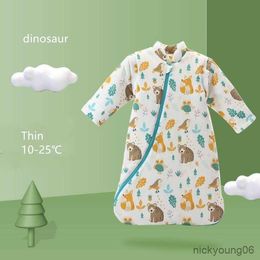 Sleeping Bags Envelope Swaddle-Bag Detachable Long Sleeve Wearable Blanket Winter Warm Girls Boys Clothes Bedding Quilt R230614