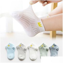 Kids Socks Oc Dw2001 Customised Baby Summer Thin Mesh Children Cartoon Cotton Fibre Retail And Wholesale Drop Delivery Maternity Clot Dh9Js