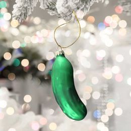 Garden Decorations Cucumber Pickle Drop Ornament Tradition Party Decor Green Glass Tree Walll Door Window Hanging Decoration