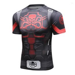 Men's T Shirts 3D Printed T-shirt Men Compression Short Sleeve Sports Tops Bodybuilding Fitness Tights Homme Anime Male Cosplay Costume