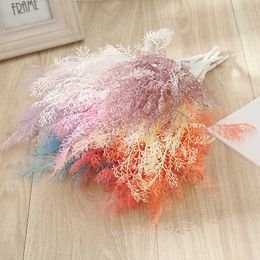 Dried Flowers 1Pcs White Rime Artificial Flower Wedding Party Decoration Bouquet Home Living Room Arrange DIY Fake Reed Grass