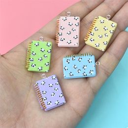 Charms Cute Panda Notebook For Jewellery Making Book Pendant Diy Earings Necklace Accessories Doll 39S House C874 Drop Delivery Smt1Z