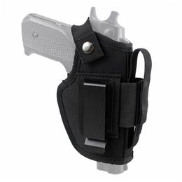 Universal Belt Hip Holster with Magazine for Concealed Carry Fits G26 27 43 45 9mm LC9 Taurus Colt bouth hands use IWB cowboy Hol6240H