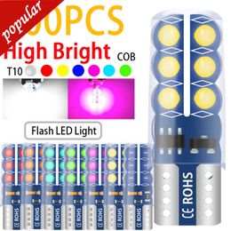 New 100PCS T10 2825 192 LED Flash Super Bright Bulb W5W Lamps 6000k White Amber Yellow Red 5W5 12V Car Marker Wedge Clearance Lights