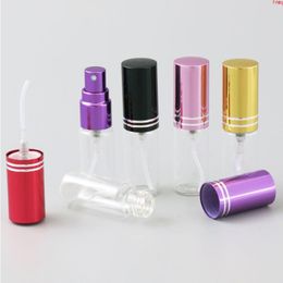 300 x 5ML Travle Empty Glass Perfume Bottle With Aluminum Sprayer 5CC Parfum Atomizer 5ml Travel Refillable Atomizerhigh qty Cuegp