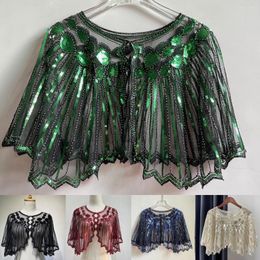 Scarves Fashion Vintage Wedding Women Shawl Beaded Party Flapper Sequin Deco