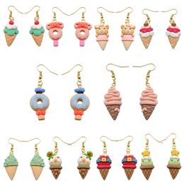 Charm Kawaii Ice Cream Earrings Costume Trendy Style Woman Girl Jewellery Drop Delivery Smtsv