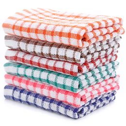 Steam Cleaners Mops Accessories 6PCS Cotton Kitchen Tea Towels Absorbent Lint Free Catering Restaurant Cloth Dish Cleaning Towel 230613