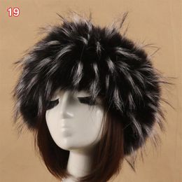 high quality 2020 1PC Women Thick Fluffy Faux Fur Russian Cap Lady Head Hat Outdoor Ski Casual Hats Spring Autumn Winter Bomber Ha2579